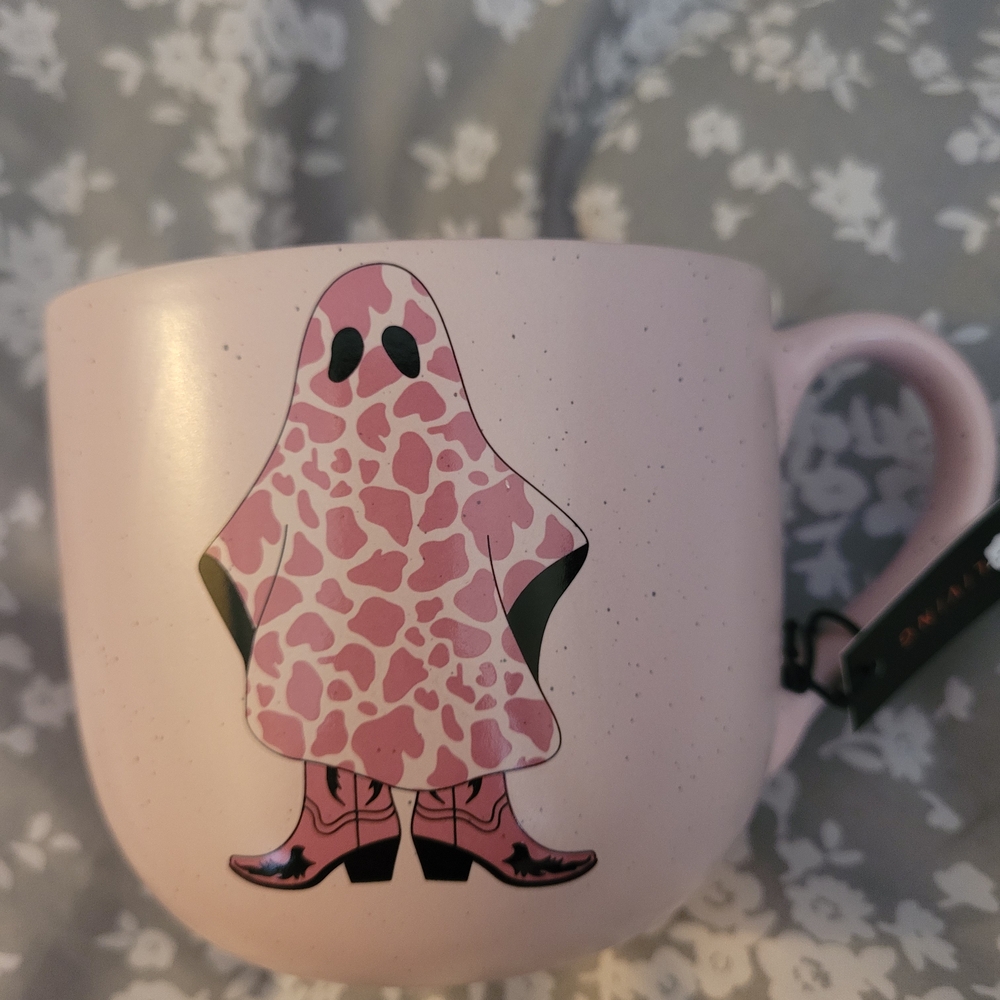Pink Ghost Cowboy Mug